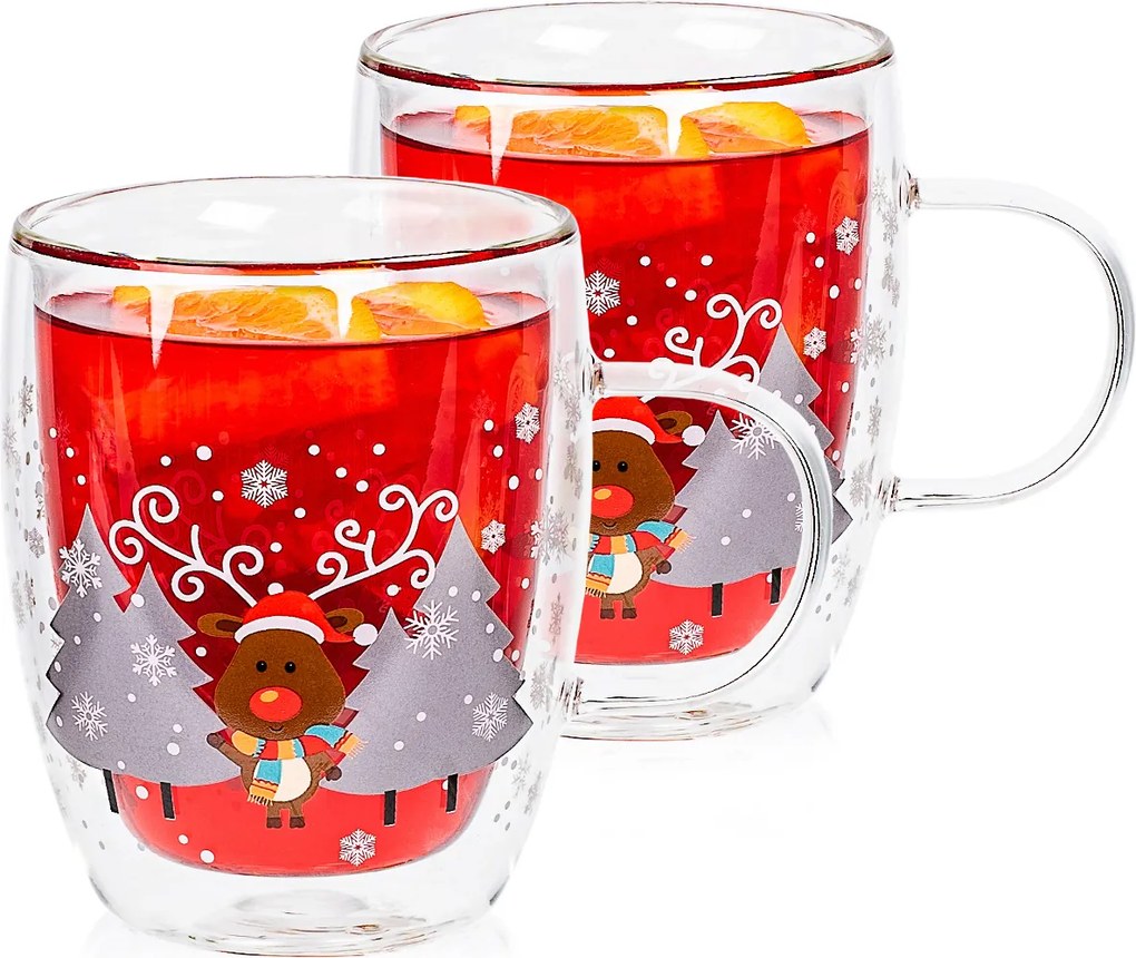 Pahare termo 4Home Mug Reindeer Hot&Cool 270 ml, 2 buc.