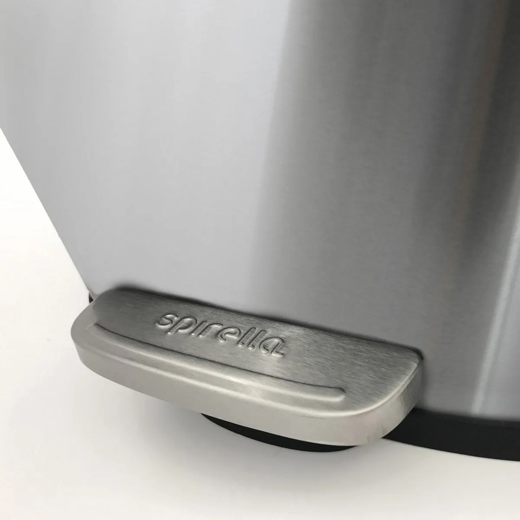 Coș de gunoi cu pedală soft-close Spirella Akira12 l, oțel inoxidabil periat, 12 l