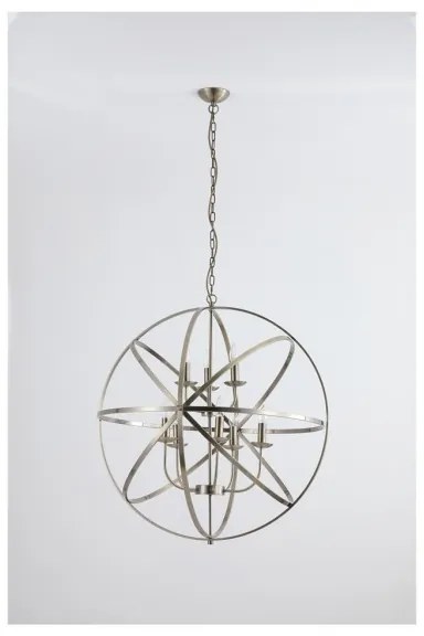 Searchlight 2478-8AB - Candelabru suspendat ORBIT cu lanț, 8xE14/60W/230V, alamă