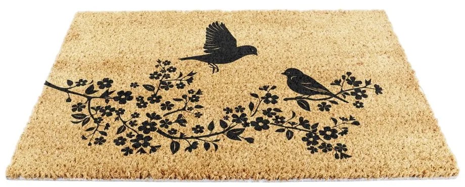Covoraș de intrare din fibre de nucă de cocos 40x60 cm Birds On a Tree – Artsy Doormats