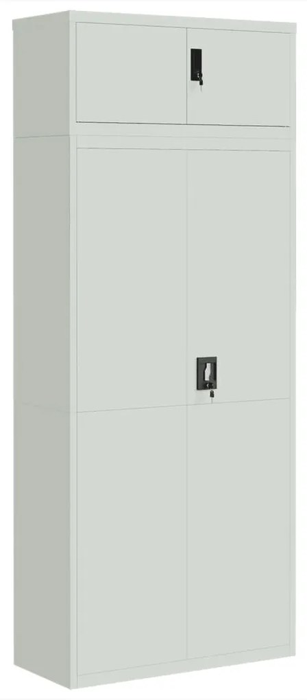 vidaXL Fișet, gri deschis, 90x40x220 cm, oțel