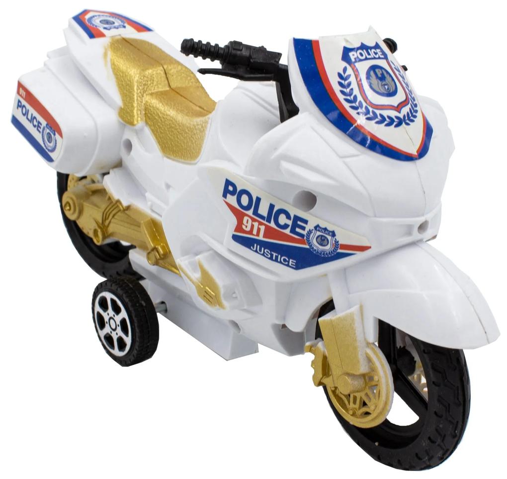 Motocicleta de jucarie sistem friction alb
