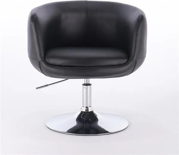 HC333N Scaun Neagră cu Bază Cromata