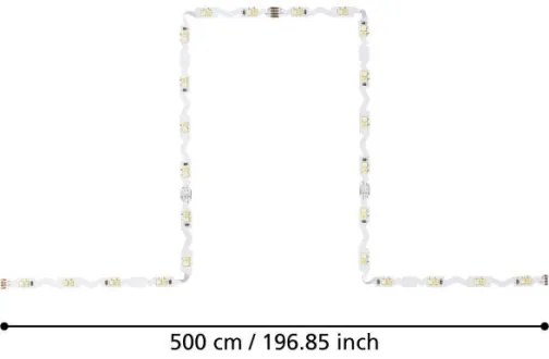 Bandă LED dimabilă 5m LED/23W/24/230V 2700-6500K Eglo 99722 + telecomandă