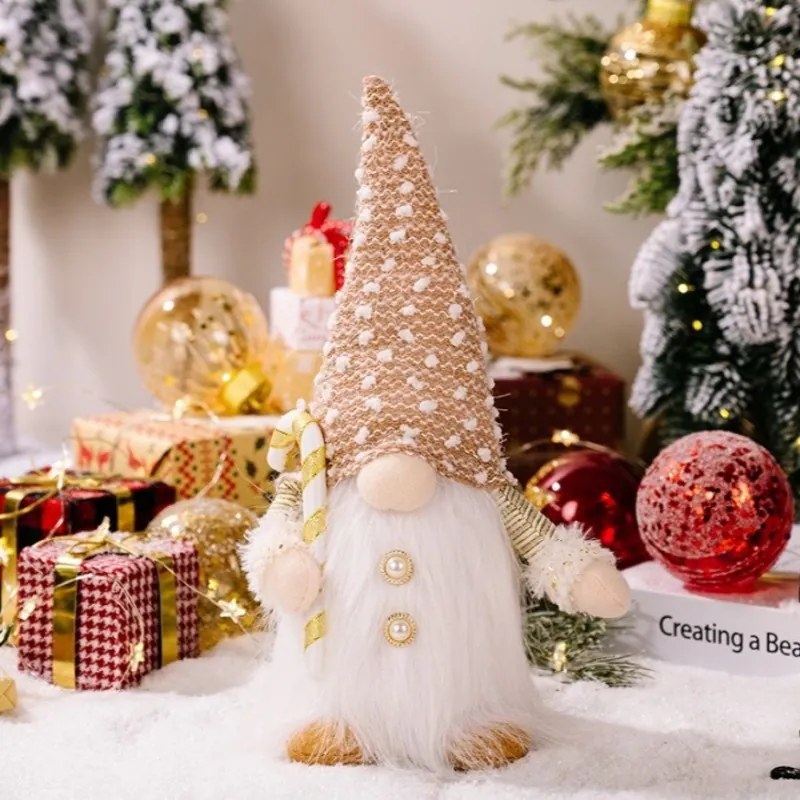 Spiridus de Craciun luminos JINGLE 30 cm - diferite tipuri Culoare: Maro
