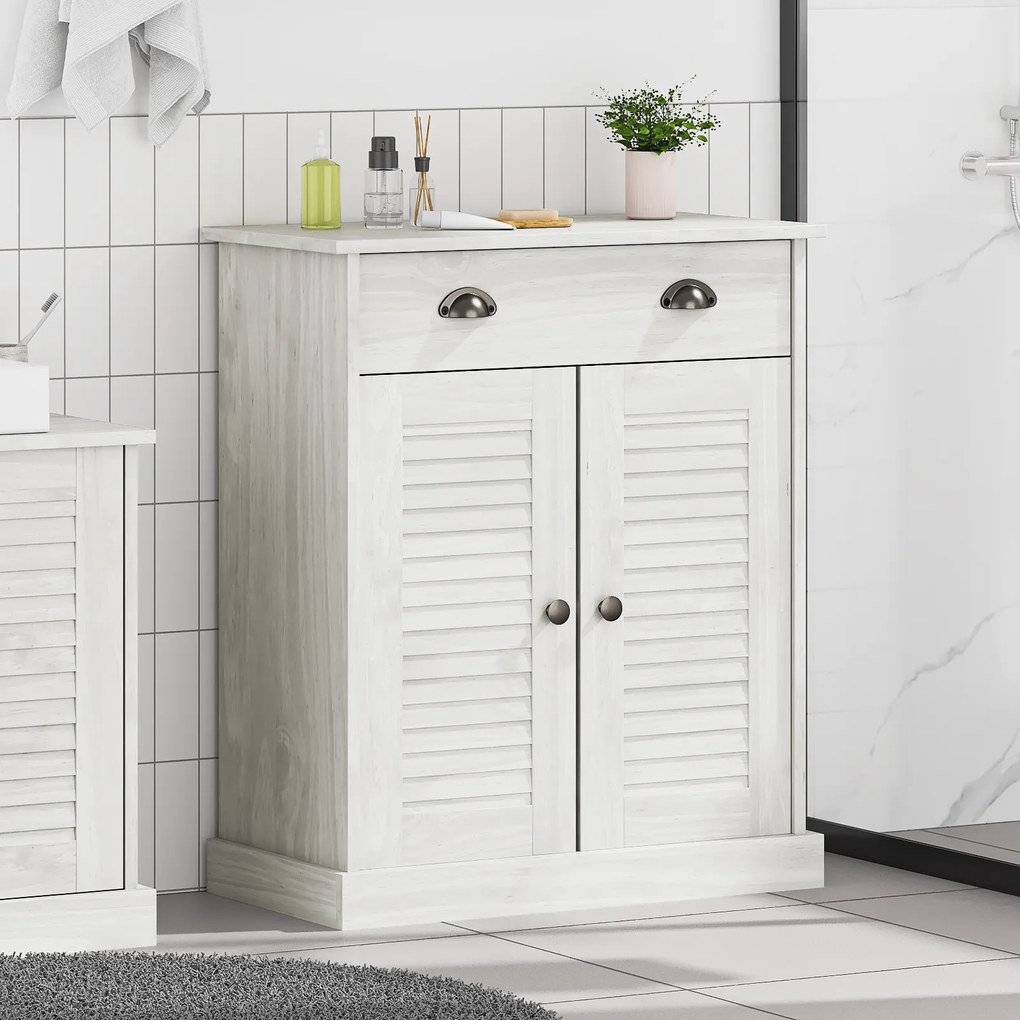 vidaXL Dulap de Baie VIGO Alb 67.5 x 34 x 80 cm Lemn masiv de pin