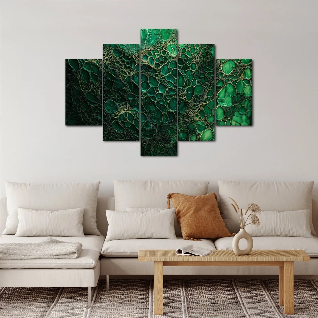 Tablou - Imagine microscopică verde (150x105 cm)