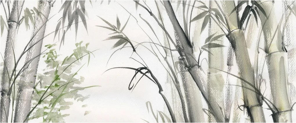 Tablou - Bambuși,desen (120x50 cm)