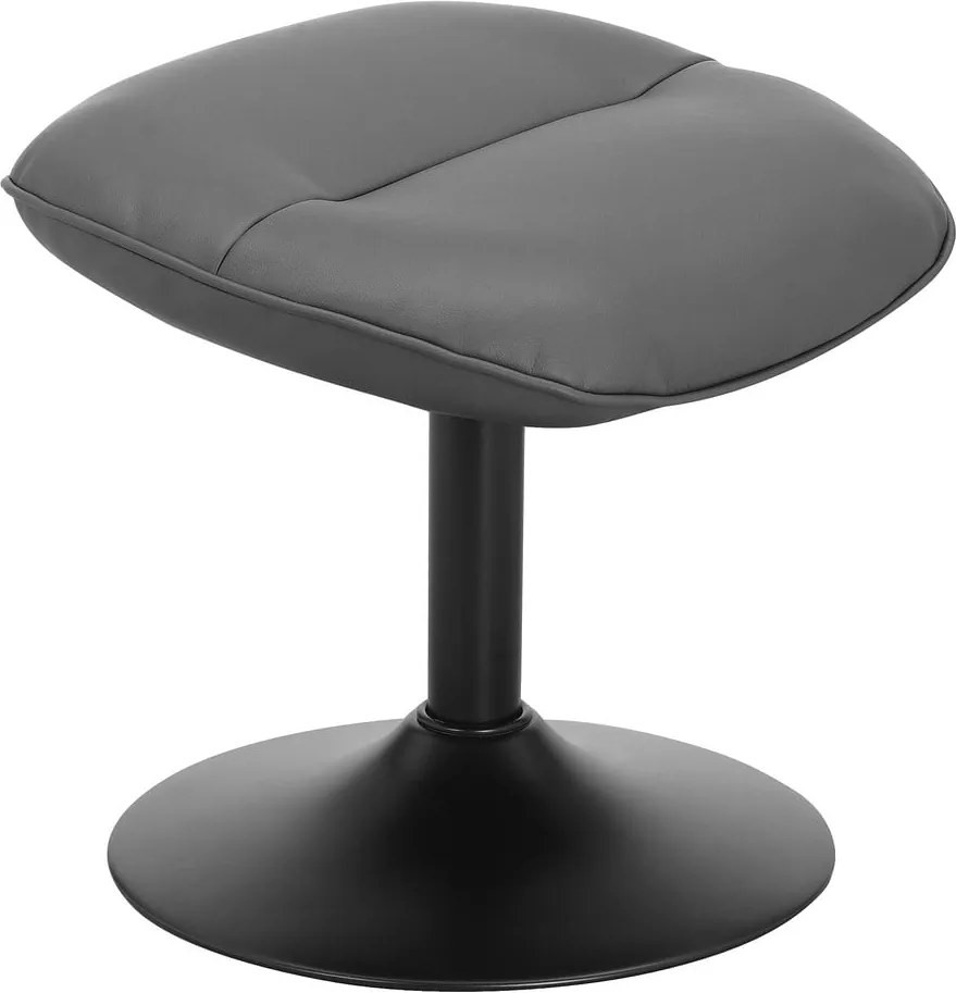 Fotoliu cu taburet gri de relaxare cu tapițerie din imitație de piele Istad – Støraa