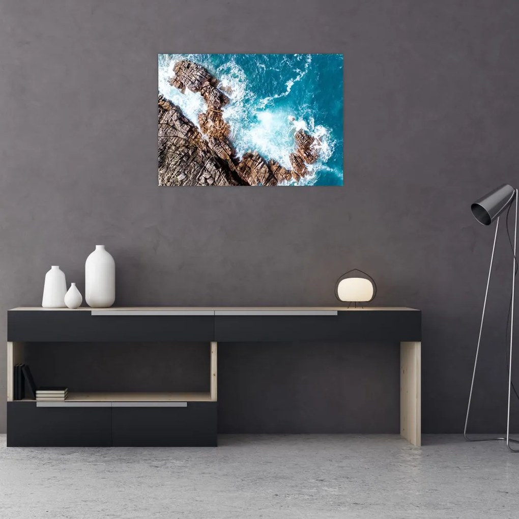 Tablou cu stânci și mare (70x50 cm)