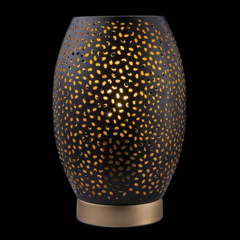 Veioza metalica design decorativ NARRI auriu/negru 24002S GL