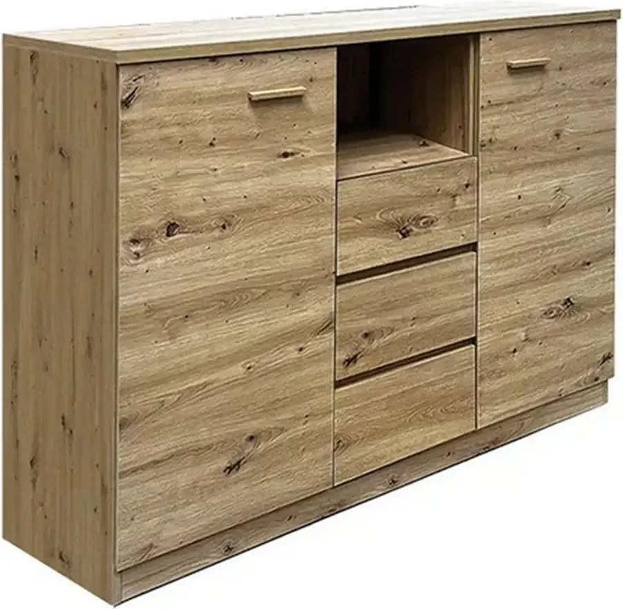 Comoda CANADA CX1, stejar artisan, PAL laminat, 130x42x105 cm