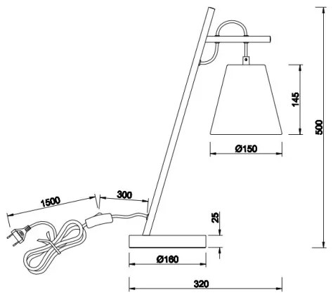 Lampă de masă ANDREUS 1xE14/40W/230V Trio