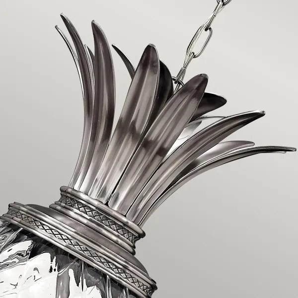 Lustră pe lanț Hinkley HK-PLANT4-P-PL PLANTATION 4xE14/40W/230V argintiu