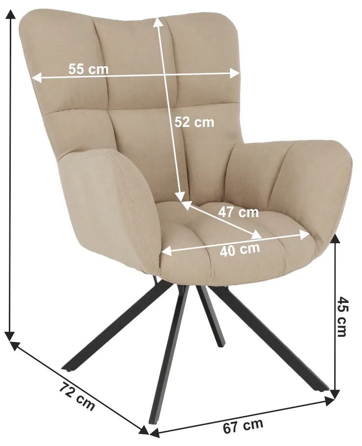 Scaun de design tesatura bej, KOMODO