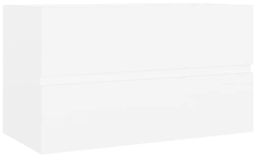 Dulap cu chiuveta incorporata, alb, PAL Alb, 80 x 38.5 x 45 cm