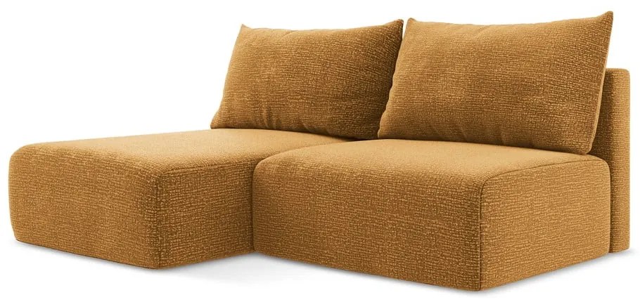 Colțar portocaliu extensibil/cu spațiu de depozitare (cu colț pe partea stângă) Kalena – Makamii