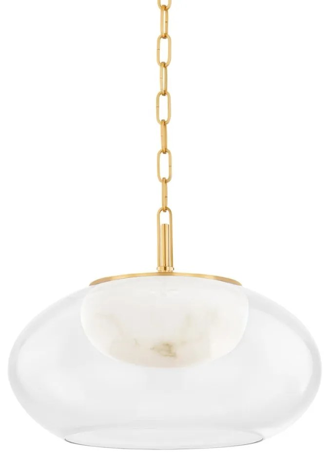 Lustra LED Suspendata, Sticla, Alabastru, Moore