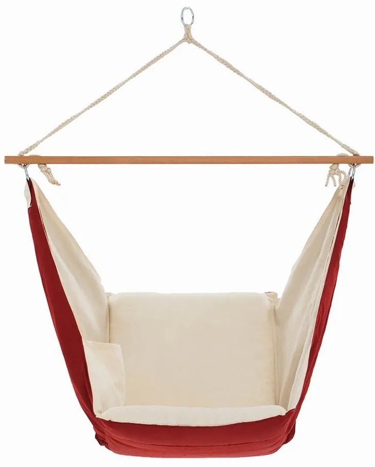 balansoar suspendat Butterfly, visiniu/crem