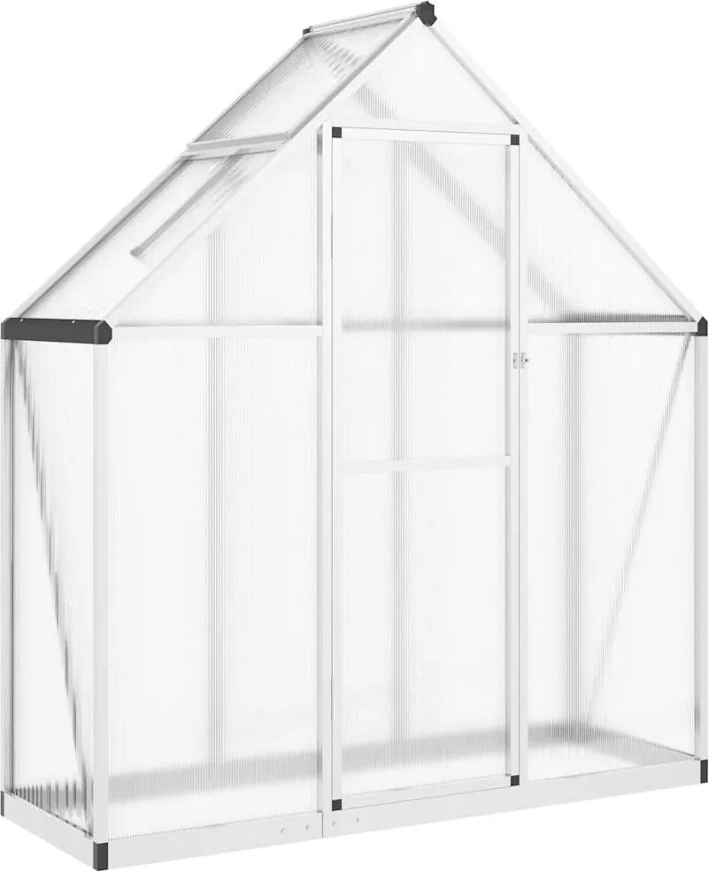 vidaXL Sere cu cadru de bază, argintiu, 169x58x195 cm, aluminiu