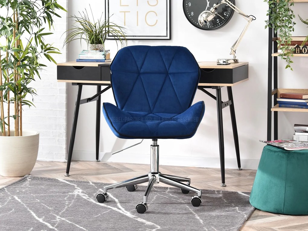 Fotoliu Velma M (albastru marin + crom). Promo -6%. 1110442