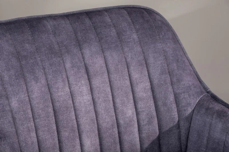 Scaun de birou elegant Turin, catifea gri inchis