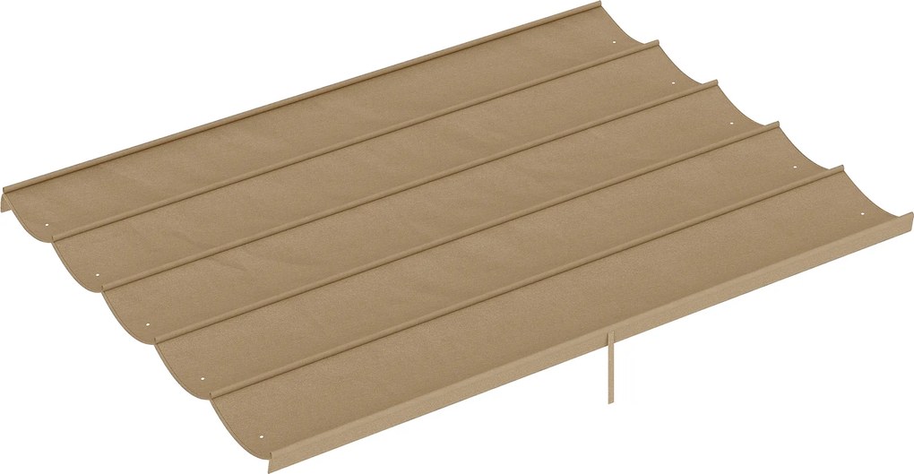 Outsunny Acoperiș de Schimb pentru Pergolă cu 10 Orificii de Drenaj, Permeabil, 4x3 m, Bej | Aosom Romania