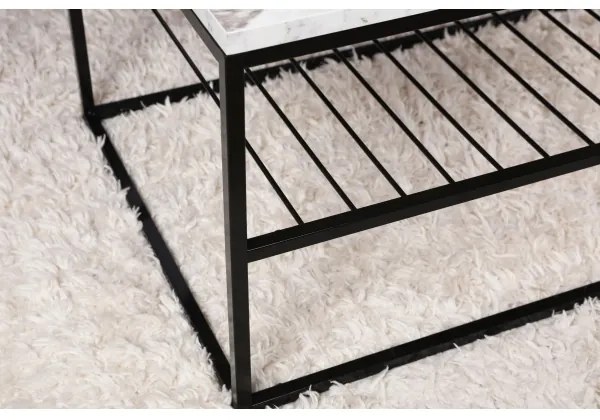 Măsuță de cafea ASUDE 43x95 cm neagră/albă