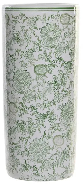 Suport pentru umbrele Flower din portelan verde 20x44 cm