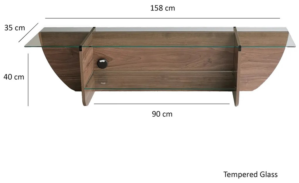 Masă TV Lily Walnut