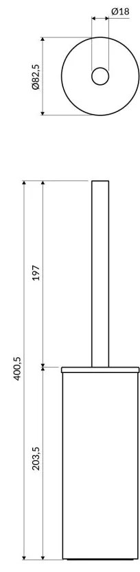 Omnires Modern Project perie de toaleta stativ alb MP60622WM