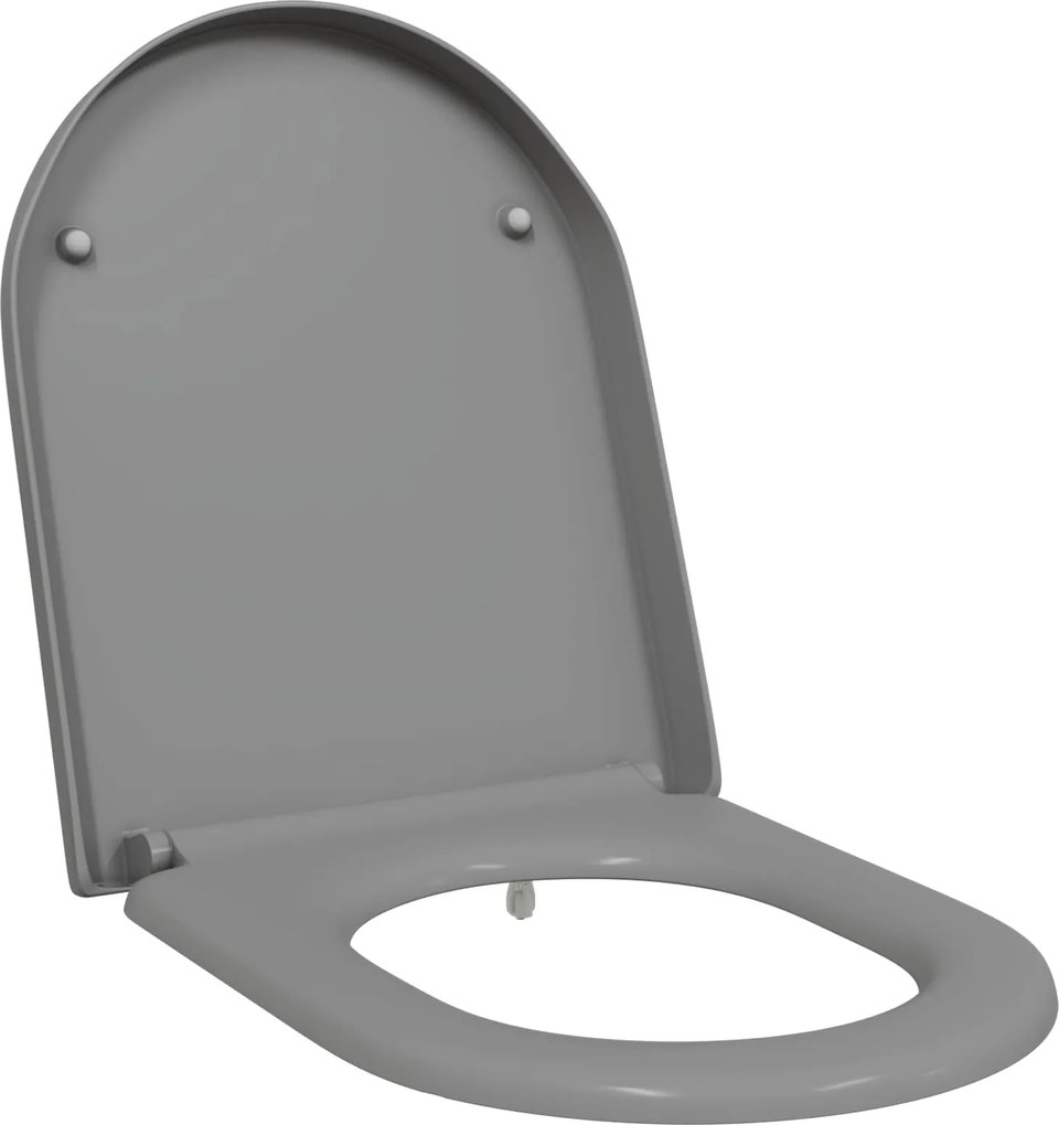 vidaXL Capacul de toaletă Gri 49 x 36 x 4 cm Duroplast