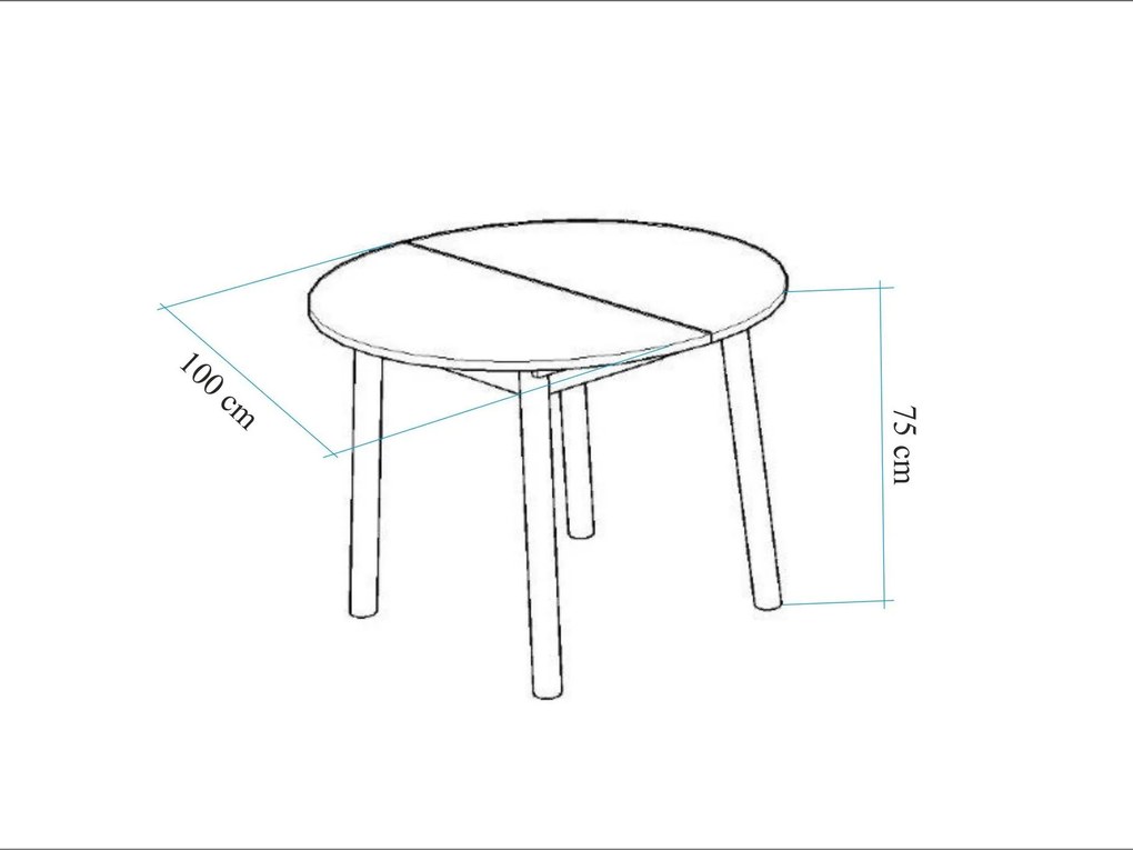 Masă de sufragerie extensibilă Duvasa 5 (Nuc + negru) (pentru 4 persoane). 1093744