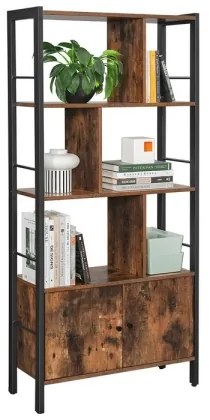 Bibliotecă NAVARO, maro/negru