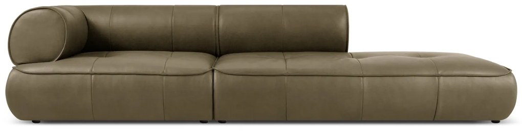 Canapea Lily cu 4 locuri si tapiterie din piele naturala