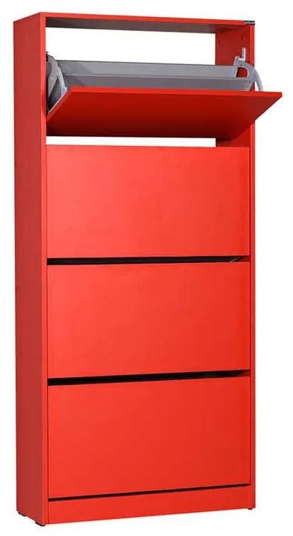 Dulap Pantofi Inalt Adore XL – Pantofar cu Adancime Slim (26 cm) pentru Hol, 4 Compartimente Rabatabile, Capacitate 24 Perechi