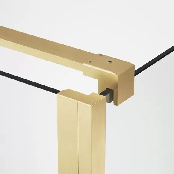 Paravan dus sticla walk-in 100x200 cm auriu periat Sanswiss Easy STR4P 1000x2000 mm