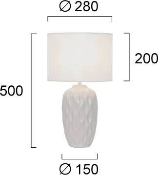 Lampă de masă PINEAPLE 1xE27/40W/230V albă