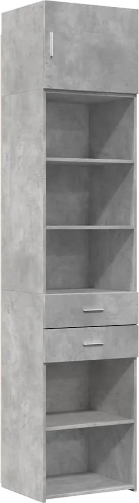 vidaXL Dulap depozitare slim gri beton 50x42,5x225 cm lemn prelucrat