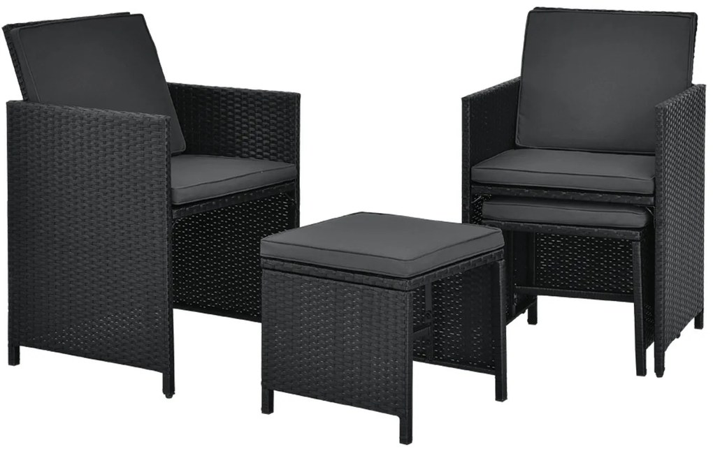 Juskys Set canapele de grădină din ratan Baracoa L