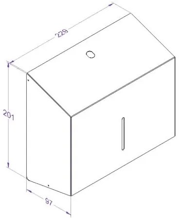 Dozator de prosoape de hârtie Stella Slim Mini, oțel inoxidabil mat