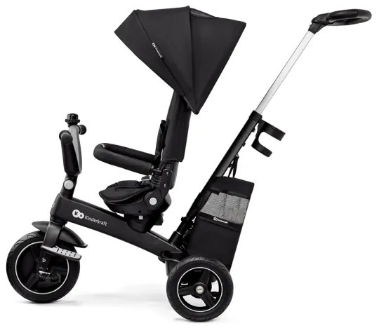 Tricicletă pentru copii 5 în 1 KINDERKRAFT SELECT EASYTWIST Premium negru