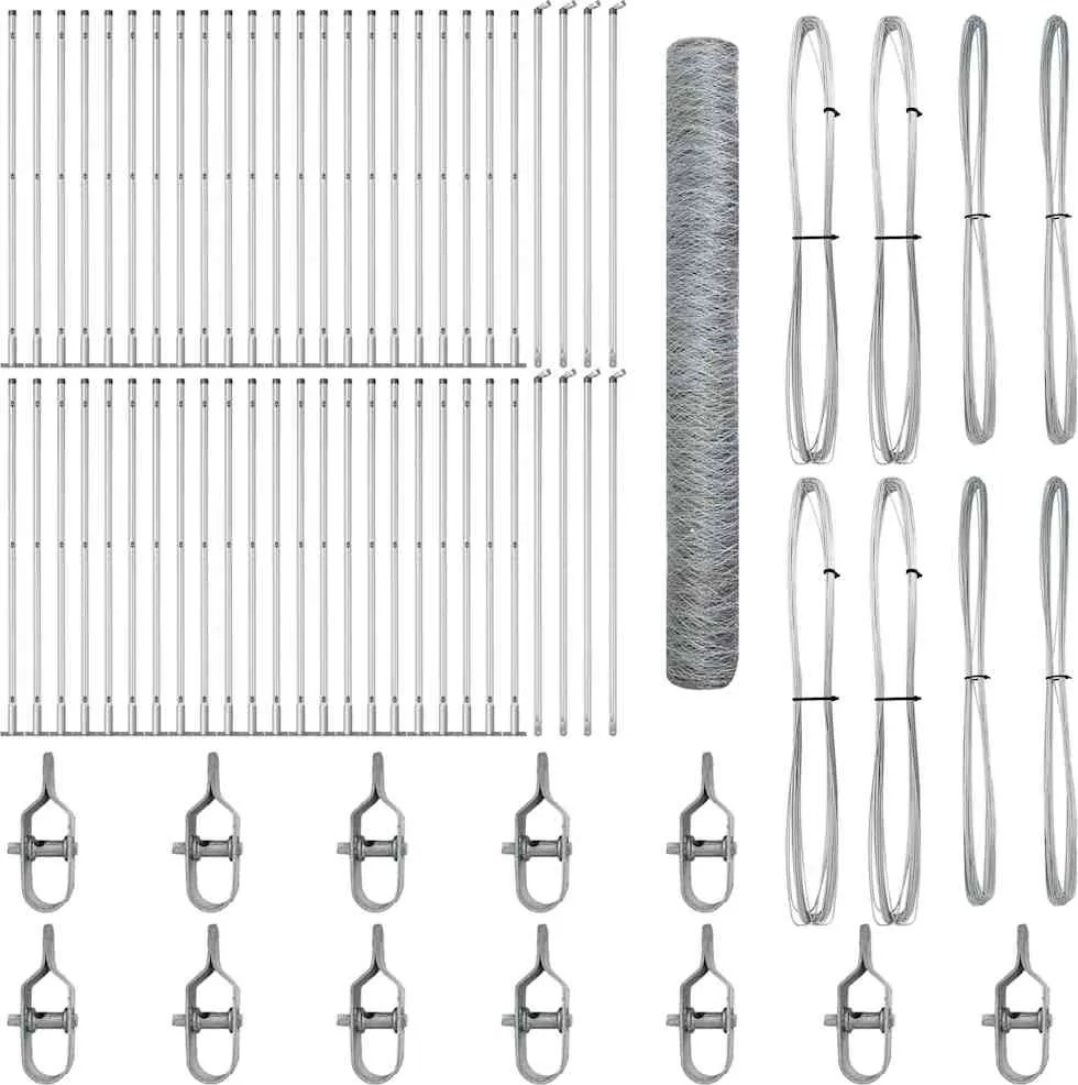 vidaXL Stâlp de gard. Argintiu 100 x 1,2 m (mesh de 36 mm) Oțel