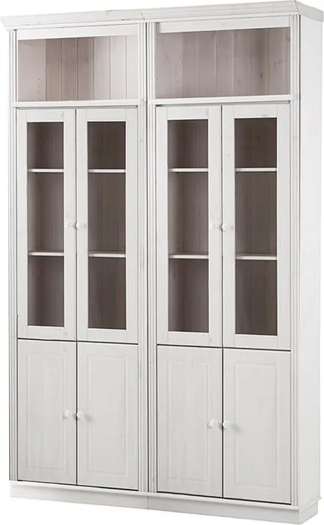 Vitrină albă din lemn de pin 148x223 cm Anita – Støraa