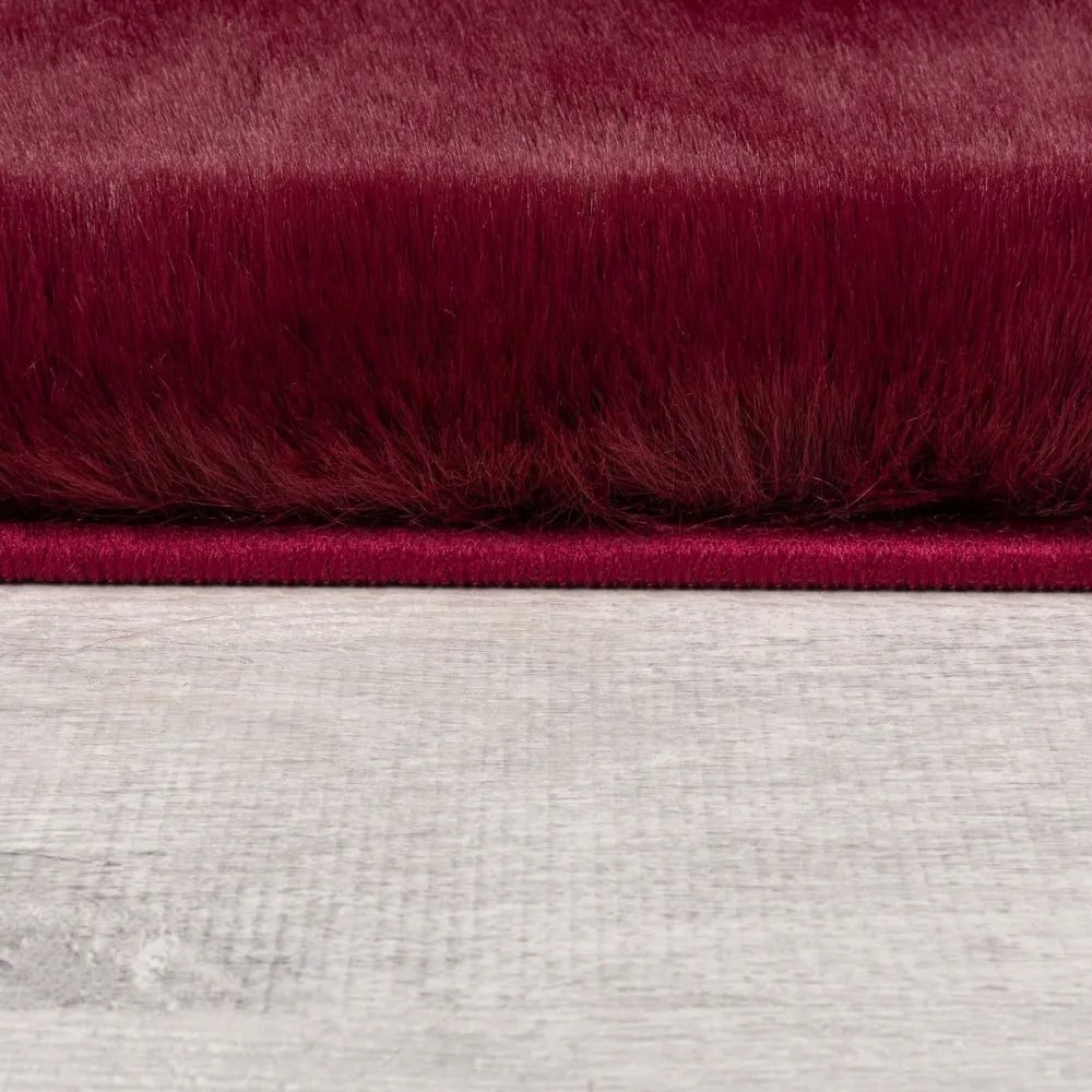Blană burgundy sintetică 80x150 cm Ivy Luxury Fur – Flair Rugs