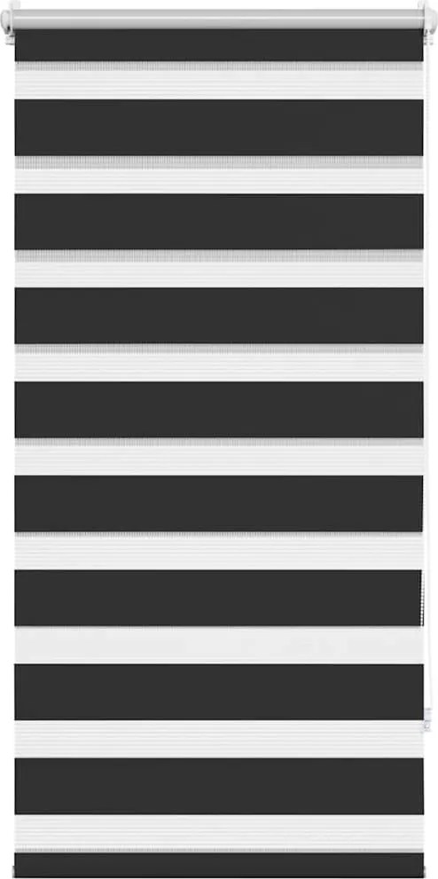 vidaXL Jaluzea Zebră 60,9x120 cm Lățime material 56,7 cm negru