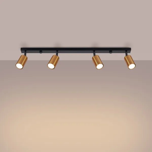 Spot Sollux SL.1379 WINX 4xGU10/10W/230V negru/cupru