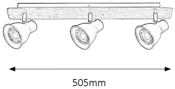 Rabalux 5904 - Spot MAC 3xGU10/35W/230V