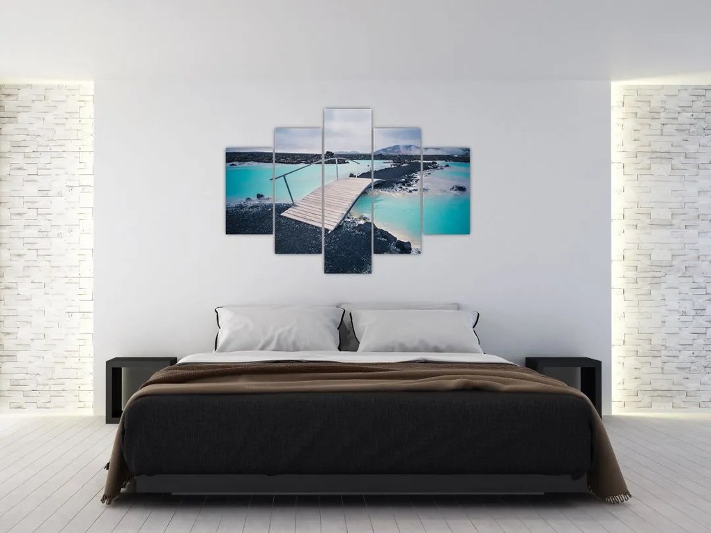 Tablou cu pod din lemn (150x105 cm)
