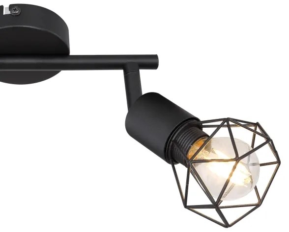 Spot LED XARA 2xE14/6W/230V negru Globo